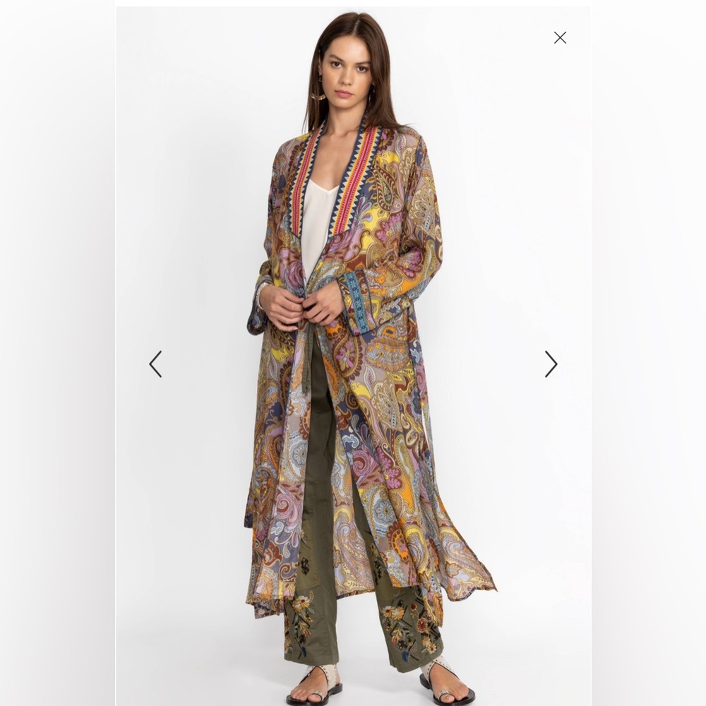 JOHNNY WAS Sandalwood Tove Kimono 100% SILK NWT